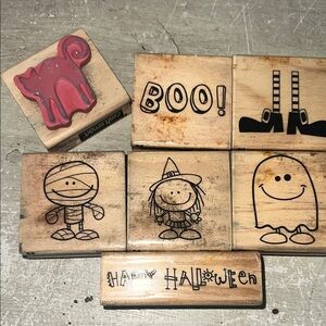 4/$12 Halloween Rubber Stamp Set